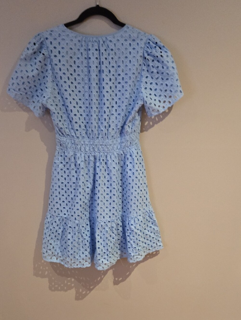 PrettyGarden Blue Eyelet V-Neck Summer Dress Size S NWT - Picture 5 of 5